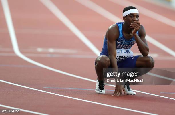 Wilbert London III competes in the Men's 400m Semi final during day three of the 16th IAAF World Athletics Championships London 2017 at The London...