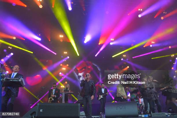 British Electronic Foundation performs at Rewind North Festival on August 6, 2017 in Chelmsford, England.