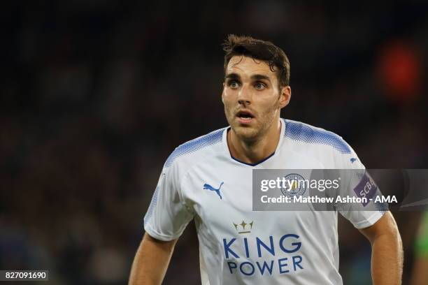 Matty James of Leicester City during the preseason friendly match between Leicester City and Borussia Moenchengladbach at The King Power Stadium on...