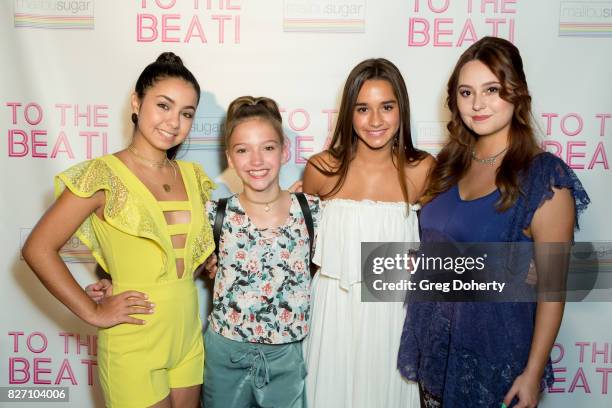 Actors Laura Krystine, Jayden Bartels, Brisa Lalich and Director Jillian Clare arrive for the "To The Beat" Special Screening at The Colony Theatre...