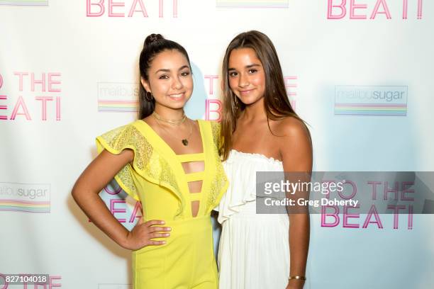 Actors Laura Krystine and Brisa Lalich arrive for the "To The Beat" Special Screening at The Colony Theatre on August 6, 2017 in Burbank, California.