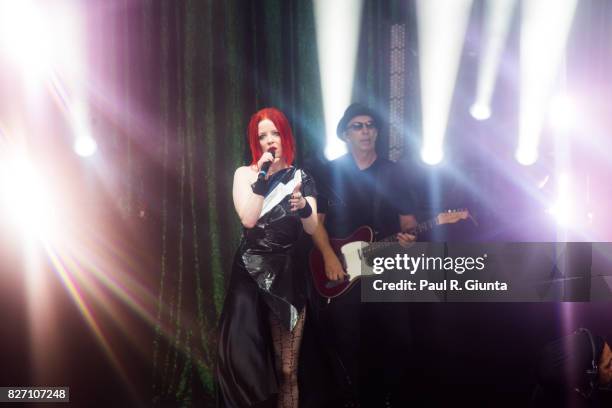 Shirley Manson of Garbage performs on stage at Chastain Park Amphitheater on August 6, 2017 in Atlanta, Georgia.