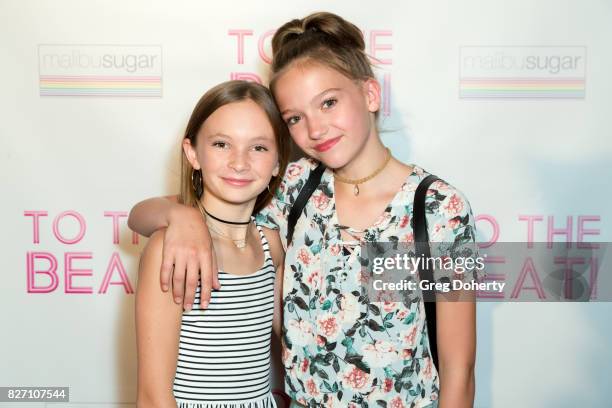 Actors Avery Hewitt and Jayden Bartels arrive for the "To The Beat" Special Screening at The Colony Theatre on August 6, 2017 in Burbank, California.