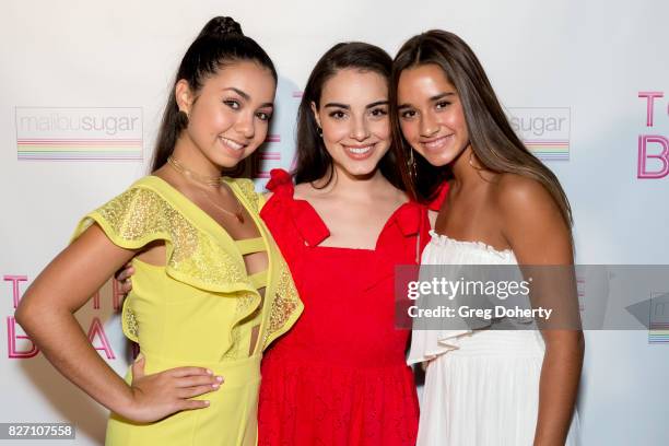 Actors Laura Krystine, Veronica St. Clair and Brisa Lalich arrive for the "To The Beat" Special Screening at The Colony Theatre on August 6, 2017 in...