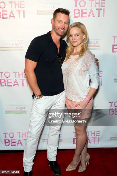 Actors Eric Martsolf and Martha Madison arrive for the "To The Beat" Special Screening at The Colony Theatre on August 6, 2017 in Burbank, California.