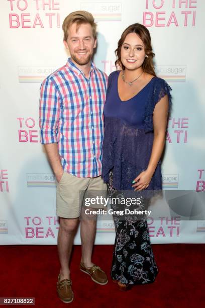 Actor Jason Dolley and Director Jillian Clare arrive for the "To The Beat" Special Screening at The Colony Theatre on August 6, 2017 in Burbank,...