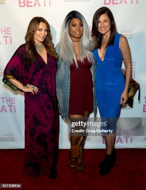 Actress Lily Melgar, Award Winning Makeup Artist Ren Bray and Actress Marie Wilson arrive for the "To The Beat" Special Screening at The Colony...