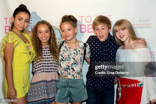 Actors Laura Krystine, Jillian Shea Spaeder, Jayden Bartels, Casey Simpson and Kelly Grace arrive for the "To The Beat" Special Screening at The...