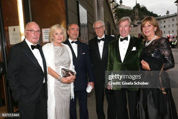 Dr. Peter Lanz and his wife Inge Wrede Lanz, Thomas Greinwald, Prince Franz of Bavaria, Leopold, Poldi of Bavaria and his wife Princess Ursula, Uschi...