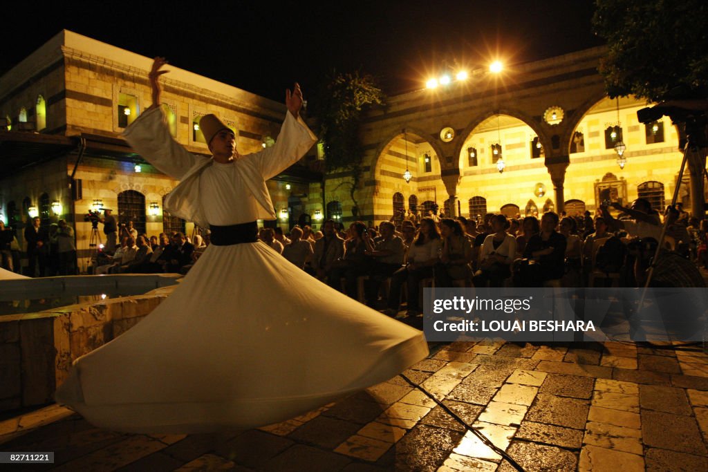 A Syrian whirling dervish dancer from th