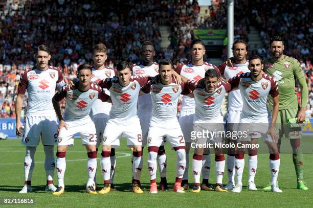 Torino FC starting eleven pose for a group photo prior to the pre-season friendly football match between SC Freiburg and Torino FC. Torino FC wins...