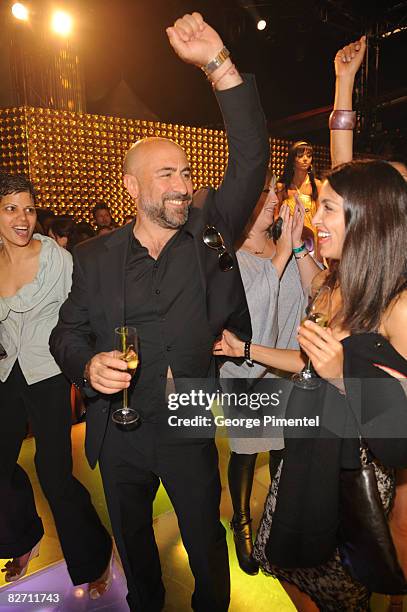 Actors Carlo Rota and Nazneen Contractor attend the M.A.C GOLD FEVER AFTER PARTY at the Chum/City Building on September 7, 2008 in Toronto, Canada.