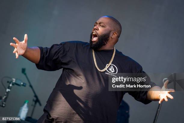 Killer Mike of Run the Jewels performs on Day 3 of the Osheaga Music and Art Festival at Parc Jean-Drapeau on August 6, 2017 in Montreal, Canada.