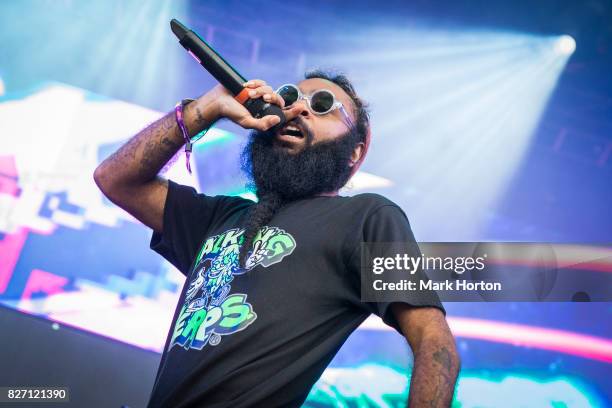 Zombie Juice of Flatbush ZOMBiES performs on Day 3 of the Osheaga Music and Art Festival at Parc Jean-Drapeau on August 6, 2017 in Montreal, Canada.