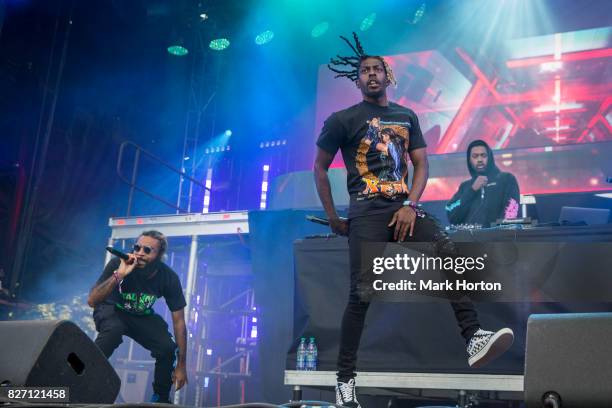 Zombie Juice and Meechy Darko of Flatbush ZOMBiES perform on Day 3 of the Osheaga Music and Art Festival at Parc Jean-Drapeau on August 6, 2017 in...