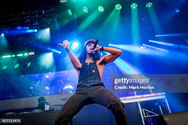 Erick Arc Elliott of Flatbush ZOMBiES performs on Day 3 of the Osheaga Music and Art Festival at Parc Jean-Drapeau on August 6, 2017 in Montreal,...