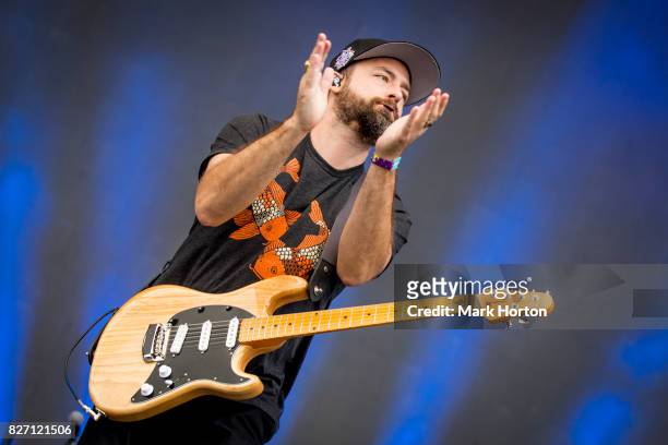 Josh Carter of Phantogram performs on Day 3 of the Osheaga Music and Art Festival at Parc Jean-Drapeau on August 6, 2017 in Montreal, Canada.