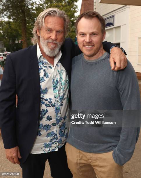 Jeff Bridges and Director Marc Webb attend a special screening of The Only Living Boy In New York on August 6, 2017 in East Hampton, New York.