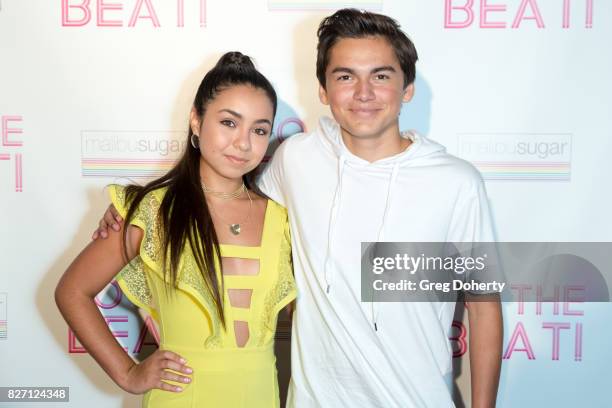 Actors Laura Krystine and Ashton Arbab arrive for the "To The Beat" Special Screening at The Colony Theatre on August 6, 2017 in Burbank, California.