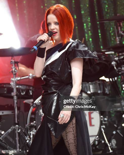 Shirley Manson of Garbage performs at Chastain Park Amphitheater on August 6, 2017 in Atlanta, Georgia.