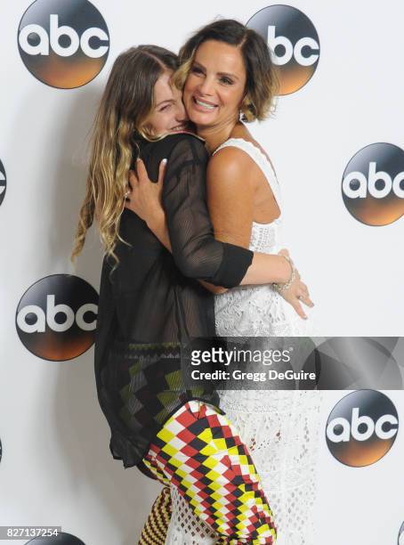 Gabrielle Anwar and daughter Willow Anwar arrive at the 2017 Summer TCA Tour - Disney ABC Television Group at The Beverly Hilton Hotel on August 6,...