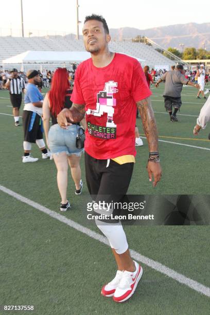 Player Matt Barnes attends Athletes vs. Cancer's Celebrity Flag Football Game at John Burroughs High School on August 6, 2017 in Burbank, California.