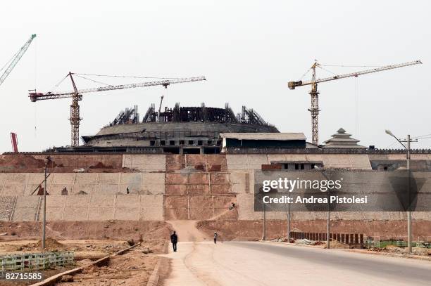 Pagoda under construction in Nay Pyi Taw , Myanmar