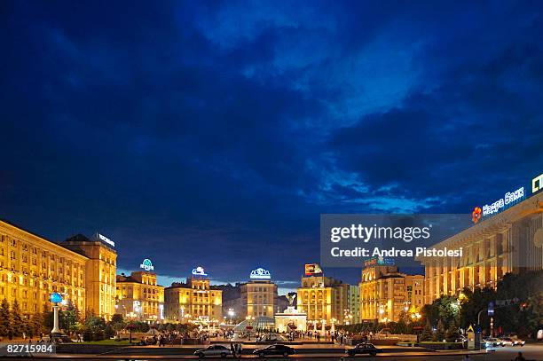 kiev, ukraine - independence square stock pictures, royalty-free photos & images