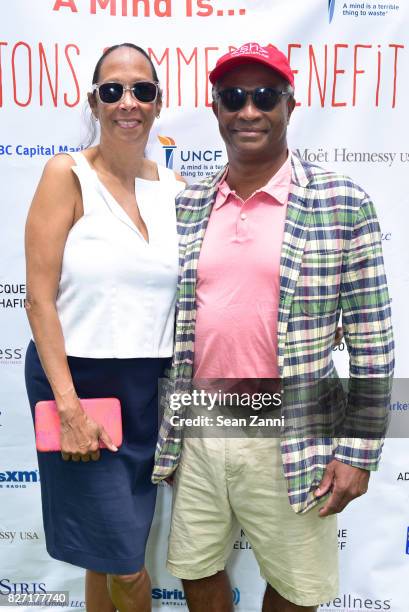 Cheryl Hill and Bruce Lincoln attend UNCF VIP Brunch hosted by Co-chairs Jean Shafiroff, William Pickens III and Paula Taylor at Private Residence on...