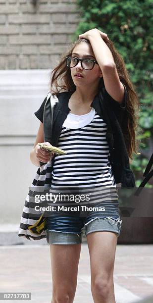 Madonna's daughter Lourdes Leon walks on the upper west-side of Manhattan on June 30, 2008 in New York City.