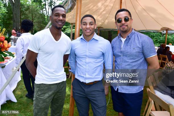 Kevin Y. Brown, Trevor Bell and Ra Williams attend UNCF VIP Brunch hosted by Co-chairs Jean Shafiroff, William Pickens III and Paula Taylor at...