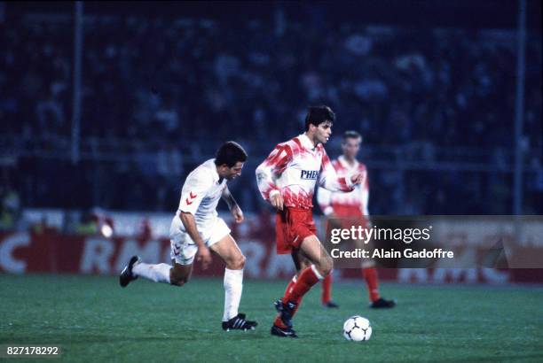 Aljosa Asanovic of Cannes during the UEFA Cup match between AS Cannes and Salgueiros on October 3rd 1991