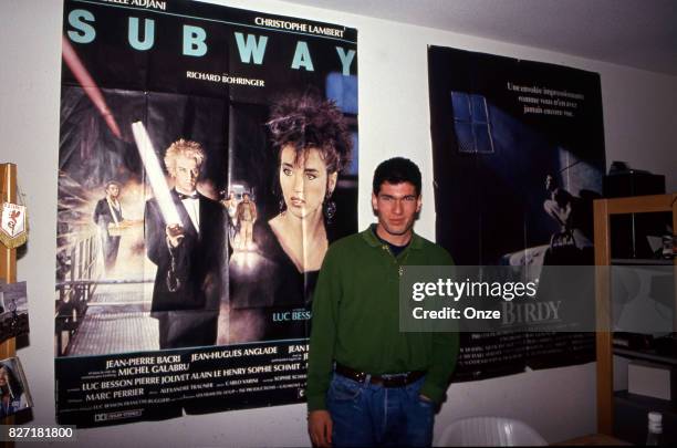 Zinedine Zidane of As Cannes during a photoshoot on March 1st 1991 in Cannes.