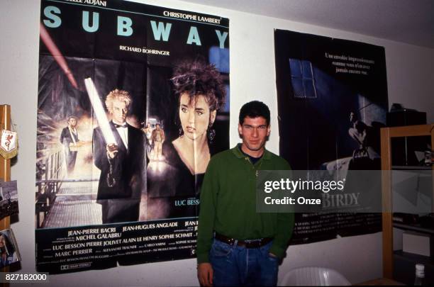 Zinedine Zidane of As Cannes during a photoshoot on March 1st 1991 in Cannes.