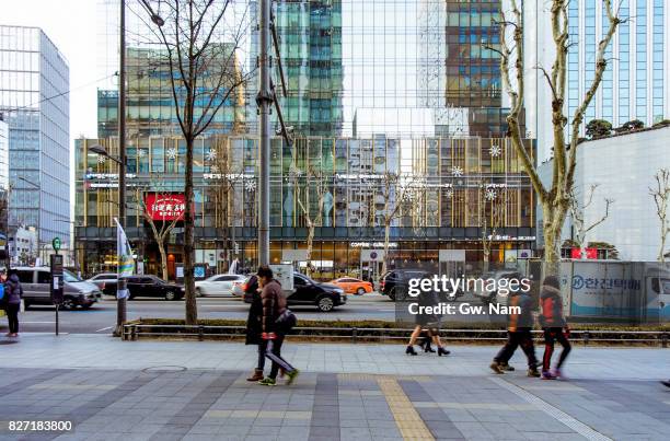 urban sketch around downtown of seoul - korea city stock pictures, royalty-free photos & images