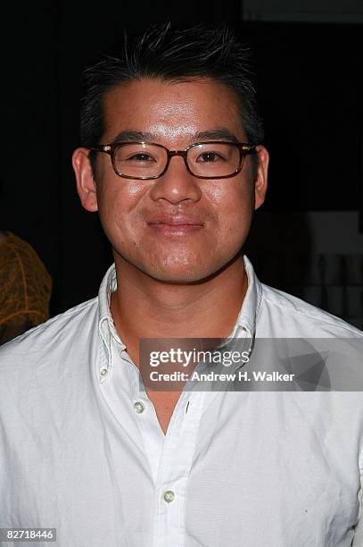 Designer Peter Som attends the Peter Som Spring 2009 fashion show during Mercedes-Benz Fashion Week at The Promenade, Bryant Park on September 8,...