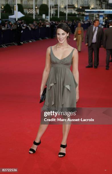 Julie Fournier arrives to attend the premiere for 'Recount', during the 34th US Film Festival, on September 8, 2008 in Deauville, France