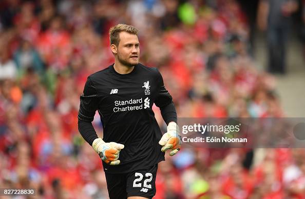 Simon Rugen Liverpool Dublin , Ireland - 5 August 2017; Simon Mignolet of Liverpool during ...