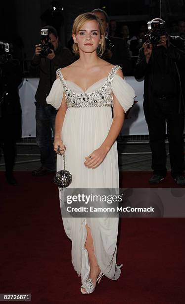 Emma Watson attends The National Movie Awards at Royal Festival Hall on September 8, 2008 in London, England.