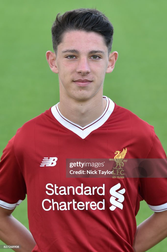 Jordan Hunrer Rivers Jordan Hunter of Liverpool poses at The Kirkby Academy on August 7 ...