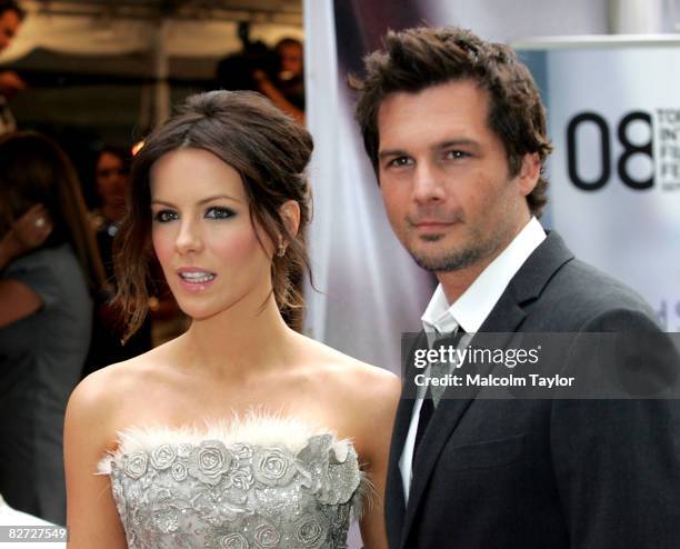 Actress Kate Beckinsale and director/producer Len Wiseman arrive at the "Nothing But The Truth" premiere during the 2008 Toronto International Film...