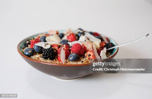 porridge - bowl of cereal stock pictures, royalty-free photos & images