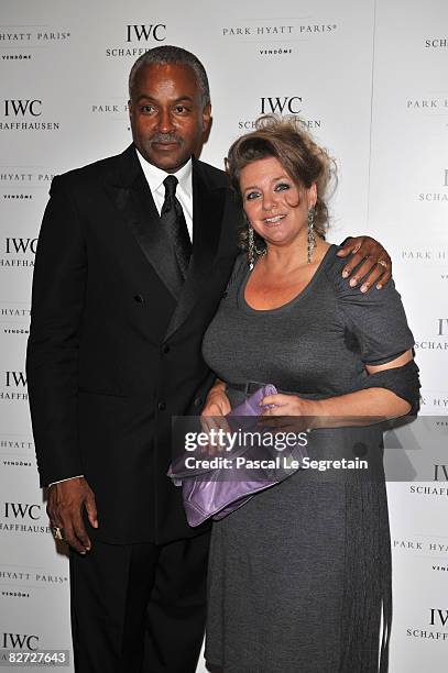 Tony Parker Sr. And Pamela Parker attend the IWC Schaffhausen Party at the Park Hyatt Paris Vendome on september 08, 2008 in Paris, France.