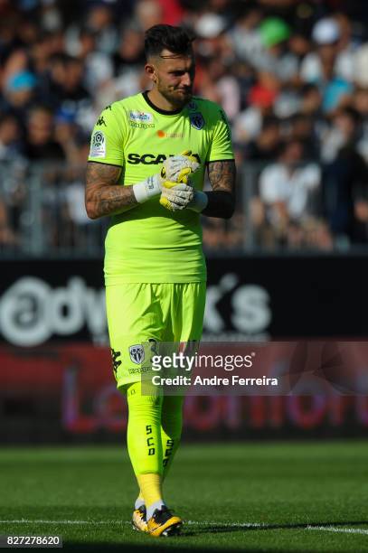 Alexandre Letellier of Angers during the Ligue 1 match between Angers SCO and FC Girondins de Bordeaux at Stade Raymond Kopa on August 6, 2017 in...