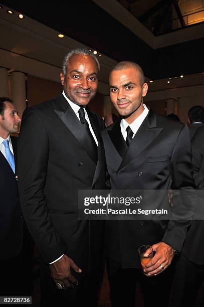 Tony Parker Sr. And Tony Parker attend the IWC Schaffhausen Party at the Park Hyatt Paris Vendome on september 08, 2008 in Paris, France.