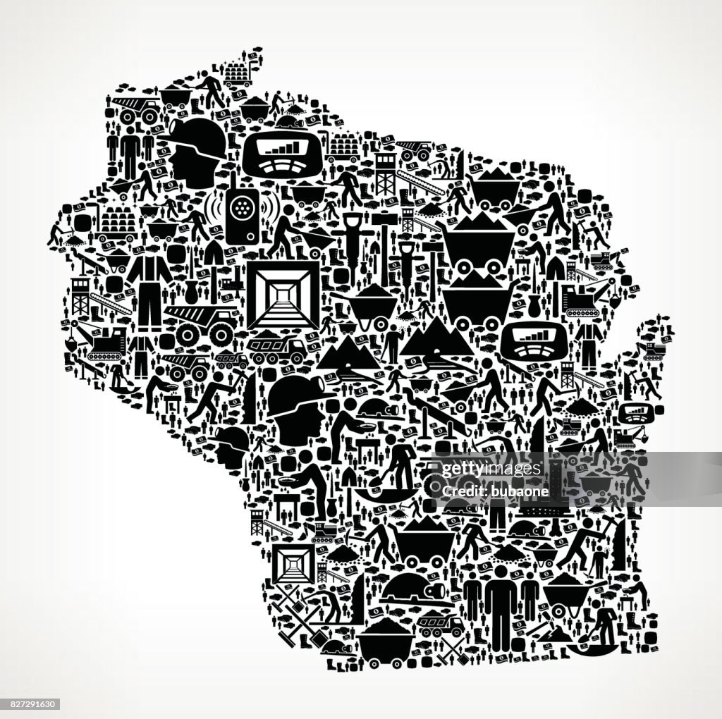 Wisconsin Mining Map Wisconsin Mining Industry Vector Graphic High-Res Vector Graphic ...