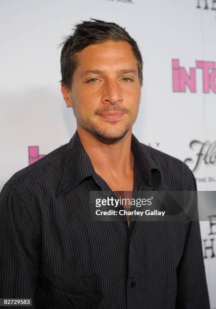 Actor Simon Rex arrives at In Touch Weekly's Icons and Idols Celebration held at Chateau Marmont on September 7, 2008 in Hollywood, California.