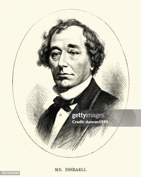 benjamin disraeli - benjamin disraeli stock illustrations