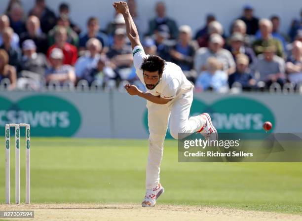 Mohammad Amir of Essex bowling during the Specsavers County Championship - Division One between Yorkshire and Essex at North Marine Road on August 7,...