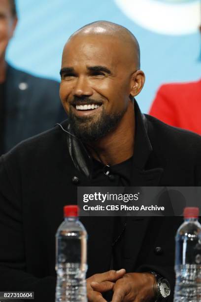 Panel session for the new CBS show, S.W.A.T. At the TCA presentations at the Beverly Hilton Hotel in Los Angeles, August 1, 2017. Pictured: Shemar...